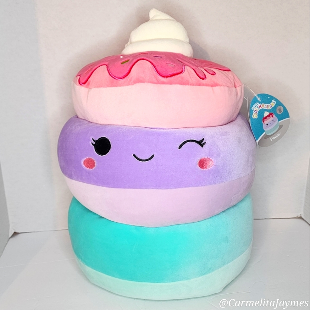 Peony!  Rare Silver Tag Squishmallow.  Unicorn pancakes with sprinkles🌈🌈 #free